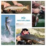 Master Logic Fly Fishing Rod and Reel Combo Starter Kit with Lightweight Fly Box Case & Fishing Flies and Die Cast Aluminum Reel, Carrying Case and Accessories, Fly Fishing Complete Starter Package