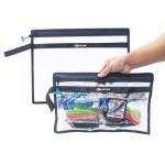 KASTONG 2 Layer Water-resistant Fishing Bait PVC Clear Storage Bag BaitShield Tackle Bag Storage for Bait Tackle Lures Soft Plastics and Fishing Gear Large Capacity 2 Size (1Pc Medium+1Pc Large)