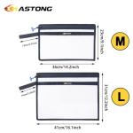 KASTONG 2 Layer Water-resistant Fishing Bait PVC Clear Storage Bag BaitShield Tackle Bag Storage for Bait Tackle Lures Soft Plastics and Fishing Gear Large Capacity 2 Size (1Pc Medium+1Pc Large)