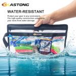 KASTONG 2 Layer Water-resistant Fishing Bait PVC Clear Storage Bag BaitShield Tackle Bag Storage for Bait Tackle Lures Soft Plastics and Fishing Gear Large Capacity 2 Size (1Pc Medium+1Pc Large)