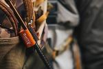 Smith Creek Rod Clip, Wearable Fishing Rod Holder, Burnt Orange