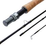 Bigchub 3-Piece Portable Carbon Fiber Fly Fishing Rod, 6 ft, 0/1wt, Fast Action, Lightweight for Freshwater Stream Travel