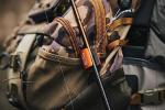 Smith Creek Rod Clip, Wearable Fishing Rod Holder, Burnt Orange