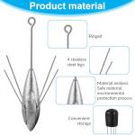 Long Tail Surf Casting Fishing Weight Sinker Lead Sinkers for Saltwater Fishing Gear Tackle Sinkers Fishing Weight Fishing Equipment (3oz - 4pcs)