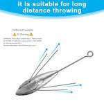 Long Tail Surf Casting Fishing Weight Sinker Lead Sinkers for Saltwater Fishing Gear Tackle Sinkers Fishing Weight Fishing Equipment (3oz - 4pcs)