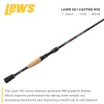 Lews Fishing LSG170MFC Laser Sg1 Graphite Speed Stick Casting Rod, 7' Length, 1Piece, 6-12 lb Line Rate, 1/8-1/2 oz Lure Rate, Medium Power , Black