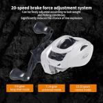 Fishing Reel CC Baitcast Baitcasting Reels Right Hand Baitcast Reel 7.1:1 Gear Ratio 18LB Max Drag Aluminum Magnesium Gear 0.35lb Weight for Saltwater and Freshwater Bass