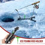QualyQualy IFishing Rod and Reel Combo, Fishing Combo Complete Set Ice Fishing Kit with Ice Fishing Rod Holder Ice Fishing Jig Line, Left Hand