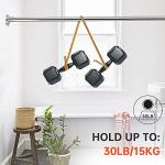 BRIOFOX Adhesive Shower Curtain Rod Holder | No Drilling | Invisible Wall Mount Holder | Transparent Rod Retainer, 2 Pack(Rod Not Included)