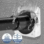 YNL 2 Pack Adhesive Shower Rod Holders, Transparent Rod Retainer | Never Fall Down Shower Tension Rod Holders for Wall(Rod Not Included)