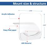 BRIOFOX Adhesive Shower Curtain Rod Holder | No Drilling | Invisible Wall Mount Holder | Transparent Rod Retainer, 2 Pack(Rod Not Included)