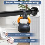 YNL 2 Pack Adhesive Shower Rod Holders, Transparent Rod Retainer | Never Fall Down Shower Tension Rod Holders for Wall(Rod Not Included)