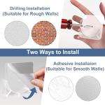 YNL 2 Pack Adhesive Shower Rod Holders, Transparent Rod Retainer | Never Fall Down Shower Tension Rod Holders for Wall(Rod Not Included)