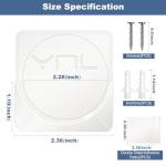 YNL 2 Pack Adhesive Shower Rod Holders, Transparent Rod Retainer | Never Fall Down Shower Tension Rod Holders for Wall(Rod Not Included)