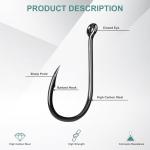 ELLYCIO 500PCS Small Fishing Hooks, High Carbon Steel 10 Sizes for Freshwater Saltwater