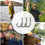 ELLYCIO 500PCS Small Fishing Hooks, High Carbon Steel 10 Sizes for Freshwater Saltwater