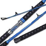 Fiblink Catfish Fishing Rod 1 Piece/2 Piece Catfishing Fishing Pole Portable Travel Heavy Cat Catfish Casting Rod (6'/6'6"/7'/8'/9') (8' - 2Pcs - Blue)