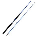 Fiblink Catfish Fishing Rod 1 Piece/2 Piece Catfishing Fishing Pole Portable Travel Heavy Cat Catfish Casting Rod (6'/6'6"/7'/8'/9') (8' - 2Pcs - Blue)