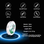 Clear Fishing Line, 656ft Nylon Fishing Wire String, Clear Beading String Cord for Hanging Decorations, Beading and Crafts