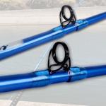 Fiblink Catfish Fishing Rod 1 Piece/2 Piece Catfishing Fishing Pole Portable Travel Heavy Cat Catfish Casting Rod (6'/6'6"/7'/8'/9') (8' - 2Pcs - Blue)