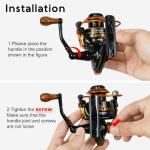 Summer and Centron Spinning Fishing Reels, Perfect for Ultralight Ice Fishing with 12 +1 BB Light Weight, Ultra Smooth Powerful, 5.2:1 High-Speed, Size 1000 Fishing Reel by QINGLER