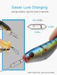 Facikono Circle Hooks Saltwater Catfish Bass Fishing Hooks, 180pcs Octopus Offset Fishing Hooks with 5pcs Power Clips