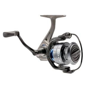 Lew’s American Hero Spinning Fishing Reel, Size 300 Reel, 4+1 Bearings, 6.2:1 Gear Ratio, Graphite Frame, Speed Lube, Gray/Black/Blue (Clam Packaging)