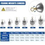 Fishing Weights Kit,60pcs Assorted Bass Casting Weights Iron Fishing Weight Water Drop Bell Sinkers Catfish Sinker Weight for Saltwater Freshwater