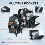 KastKing KarryAll KastMate Fishing Tackle Backpack,Water-Resistant Tackle Bag With 2 Rod Holders,Fishing Gear and Equipment With Large Gear Storage,Black Camo