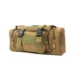 Jipemtra Fishing Tackle Bag with Rod Holder Water-Resistant Waist Gear Bag for Outdoor (Tan)