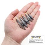 Proximitck Fishing Weight Set, Triangle & Bullet Lead Sinkers, Assorted Sizes (15pcs: 7.5g, 11g, 15g, 18g, 22g)