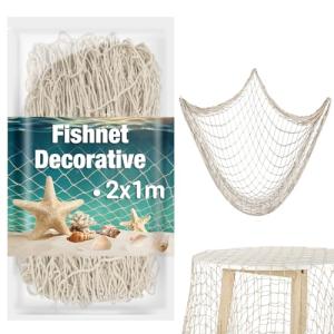 Sukh 1PC Fish Net Decorative - Fish Net Decorations Decorative Netting Nautical Fishnet Table Runner Nets Netting Fishnet Ocean Party Decor Decoration Decorative Fishing Rope Netting Decorations