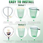 Dovesun Fishing Net Fish Landing Net Foldable Fishing Replacement Net for Freshwater Saltwater Fishing Net Replacement Netting Green Color Handle/Frame Not Included