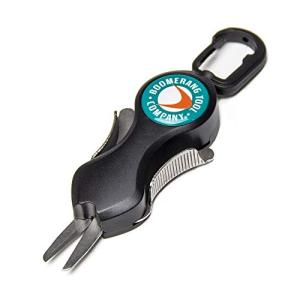 Boomerang Tool Company Long SNIP Fishing Line Cutter for Fly Fishing with Retractable Tether and Stainless Steel Blades That Cut Braid Clean and Smooth Everytime!, Black (BTC243)