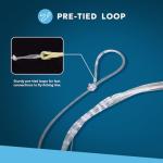 SF 6PCS Pre-Tied Loop Fly Tapered Leaders Fly Fishing Trout Leader Nylon 9FT 5X