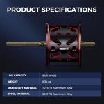 KastKing Royale Legend Fishing Reel, Ultra-Light Aluminum Spool, Corrosion Resistant, Shallow Compatible With Royale Legend II/GT Baitcasting Reels, Black