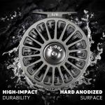 SF SF-003 3/4wt Fly Fishing Reel with Aluminum Alloy Body, Easy-Change Spool Change, for Freshwater, Matte Gunmetal Gray