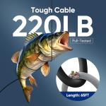 Underwater Fishing Camera 5 Inch, 1000TVL IPS Monitor Fish Finder, Infrared Night Vision, Wide Angle IP68 Waterproof with 65ft Cable for Ice, River and Boat-S1