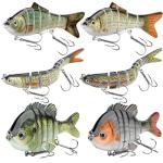 Fishing Lures for Freshwater and Saltwater, CHSMONB 6 Pcs Slow Sinking Most Lifelike Jointed Swimbait for Bass Trout Crappie Walleye Pike, Amazing Gifts for Men and Family