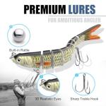 Fishing Lures for Freshwater and Saltwater, CHSMONB 6 Pcs Slow Sinking Most Lifelike Jointed Swimbait for Bass Trout Crappie Walleye Pike, Amazing Gifts for Men and Family