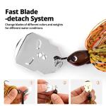 MadBite by KastKing Bladed Jig Fishing Lures, 5 pc Multi-Color Kits, Irresistible Vibrating Action, Sticky-Sharp Heavy-Wire Needle Point Hooks, Popular 3/8 oz Sizes, Includes Storage Box