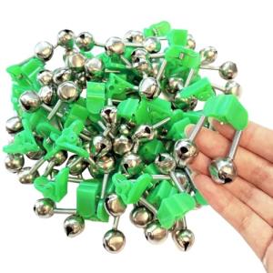 EoaMen 50PCS Fishing Bells, Dual Alert Fishing Bells for Rods, Clip on Fishing Rod Fishing Bells for Night Fishing, Ice Fishing