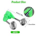 EoaMen 50PCS Fishing Bells, Dual Alert Fishing Bells for Rods, Clip on Fishing Rod Fishing Bells for Night Fishing, Ice Fishing