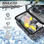 X Strike Fishing Chairs with Rod Holder, Folding Ice Fishing Chair for Adults Outdoor Camping Chair Leg Adjustable with Cooler Bag and Storage Bag for Ice Fishing, Camp, Lawn, Patio, Garden