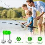 EoaMen 50PCS Fishing Bells, Dual Alert Fishing Bells for Rods, Clip on Fishing Rod Fishing Bells for Night Fishing, Ice Fishing