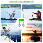 EoaMen 50PCS Fishing Bells, Dual Alert Fishing Bells for Rods, Clip on Fishing Rod Fishing Bells for Night Fishing, Ice Fishing