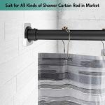 Shower Curtain Rod Holder for Wall Mount | Adhesive Shower Tension Rod Retainer for Tile | No Drilling | Stick On | 2 Pack, White (Shower Curtain Rod Not Included)