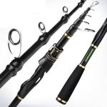 Fishing Rod - Telescopic Fishing Rod Portable 24 Ton Carbon Fiber - CNC Machined Reel Seat, Comfortable EVA Handle, Travel Fishing Pole for Bass Trout Fishing 5.9ft