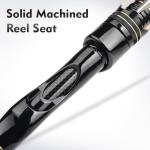 Fishing Rod - Telescopic Fishing Rod Portable 24 Ton Carbon Fiber - CNC Machined Reel Seat, Comfortable EVA Handle, Travel Fishing Pole for Bass Trout Fishing 5.9ft