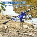 Koldan 2PCS Fishing Rod Holders, Fishing Pole Holders for Ground 360 Adjustable Stable, Durable, Universal Fit All Fishing Rods, Portable, Suitable for Shore Beach Bank Fishes Ground for Men